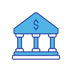 Bank  icon isolated on a white background. Vector illustration.