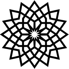 Obraz premium black and white snowflake vector