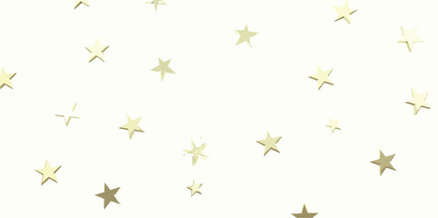 scattered golden stars on white background