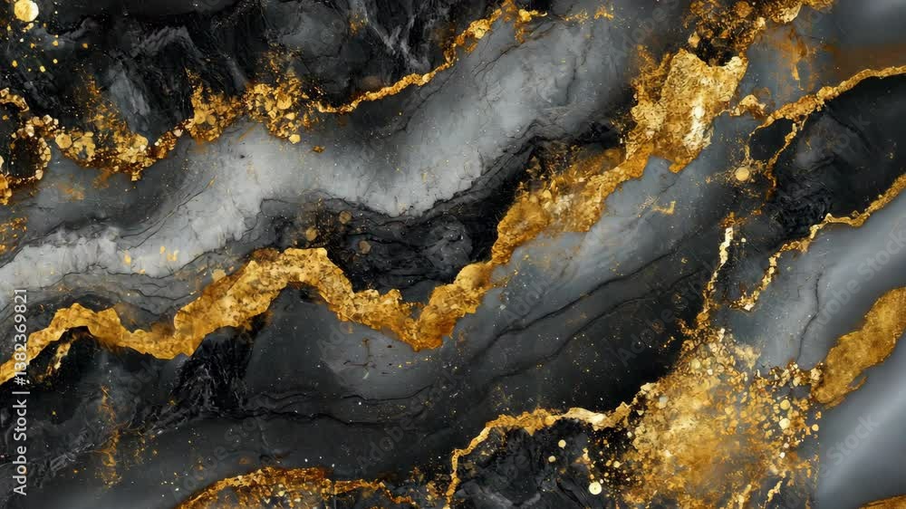 Poster dark marble backdrop with gold veins and patterns creating a luxurious and modern aesthetic for desi