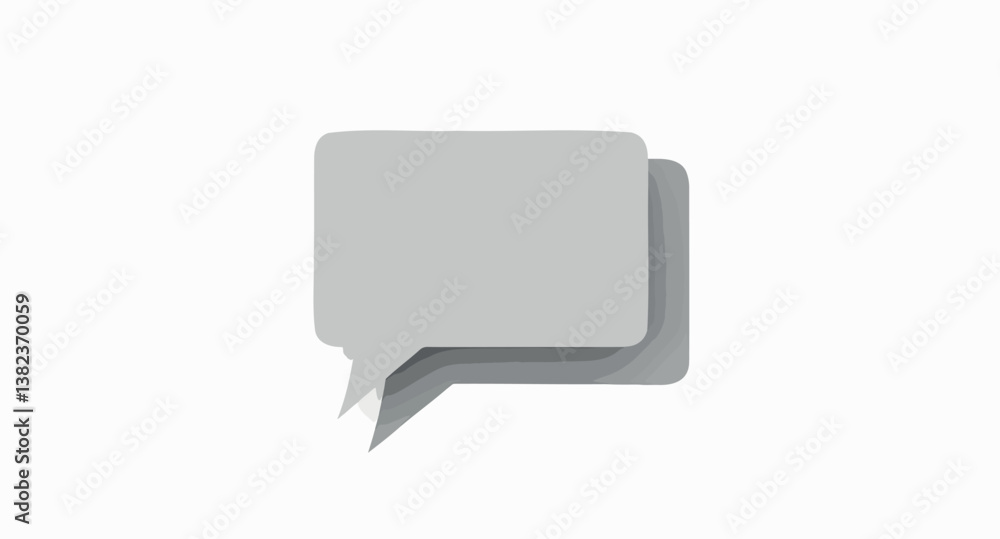 Poster two overlapping gray speech bubbles representing communication