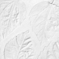 White geometric 3d leaves. Abstract High-tech texture tiles background