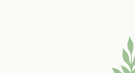 pale green stylized plant on white background