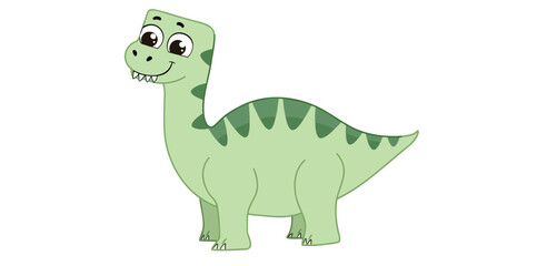 cheerful cartoon dinosaur