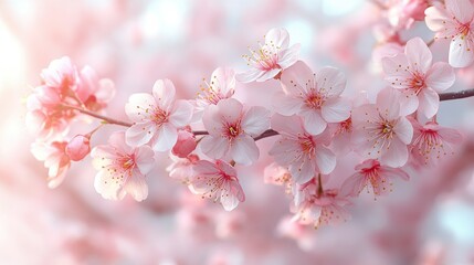 Fototapeta premium Delicate Pink Blossoms in Springtime
