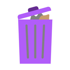Trash Vector Flat Icon Design