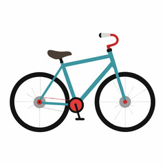 Fototapeta premium red bicycle isolated on white