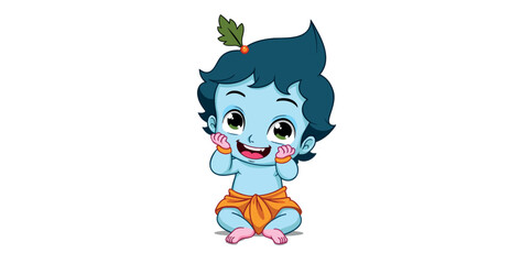 cheerful baby cartoon