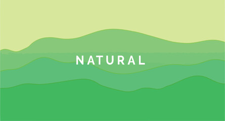 Obraz premium stylized green landscape background