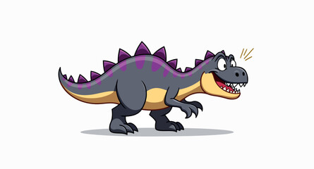 playful cartoon dinosaur