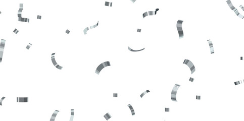 Obraz premium scattered gray and white confetti on white background