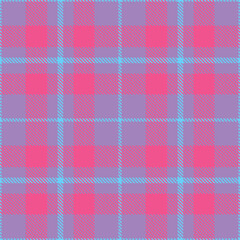 Elegant Seamless Tartan featuring Fire light purple and Sandy bright sky blue Fabric Design