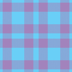 Elegant Seamless Tartan featuring Rich bright sky blue and Sandy light purple Fabric Design