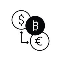 Exchange  icon isolated on a white background. Vector illustration.