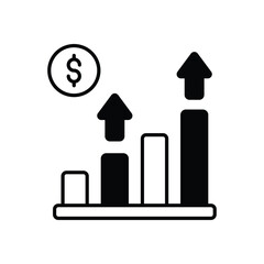 Profit  icon isolated on a white background. Vector illustration.