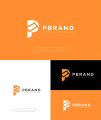 Fototapeta premium Modern Minimalist P Letter Logo Design for Brand Identity