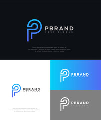 Modern Minimalist P Letter Logo Design for Brand Identity