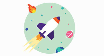 vibrant of a launching into space