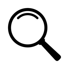 Magnifying glass icon, magnifer icon, loupe or search icon.