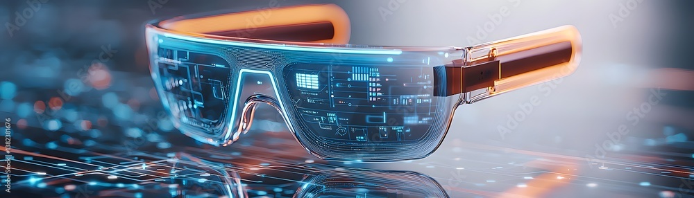 Canvas Prints futuristic mixed reality workspace, advanced digital ui floating in mid-air, professional cybernetic