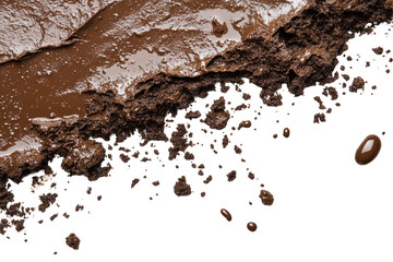 Wet Mud Texture on transparent background