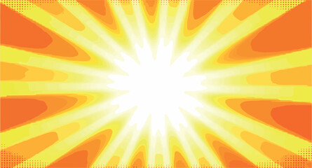 vibrant sunburst in warm yellow and hues