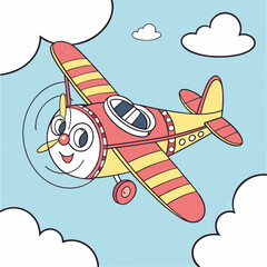 vector illustration of airplane