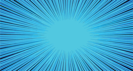 Obraz premium vibrant blue radial burst with dynamic lines radiating outwards