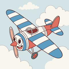 vector illustration of airplane