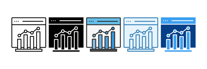 Statistic Icon Set Multiple Style Collection