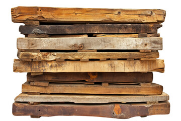 Isolated Wooden Pallets on transparent background