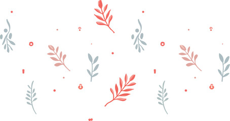 scattered pastel leaves : elegant botanical