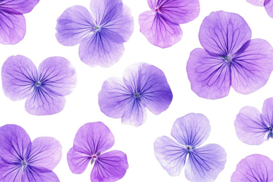 Purple Floral Patterns on transparent background - Powered by Adobe