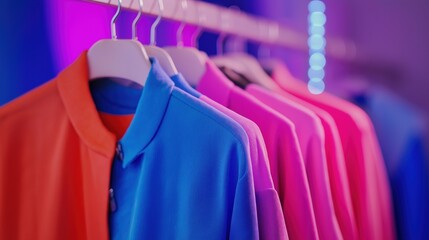Obraz premium Vibrant Fashion Display with Colorful Garments