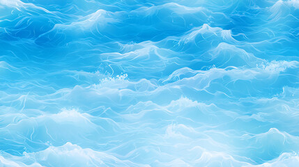 Obraz premium serene ocean scene featuring gentle waves various shades of blue, creating calming and tranquil atmosphere. soft textures and light reflections