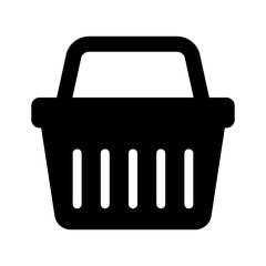 Shopping basket icon, vector sign.