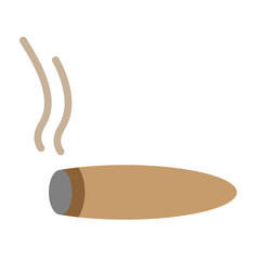 Cigar Vector Flat Icon Design