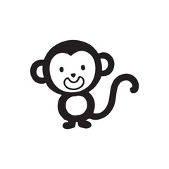 monkey icon silhouette