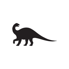 vector illustration of a dinosaur silhouette