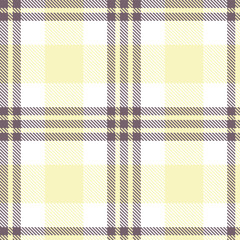 Elegant Dark purplish grey & Traditional egg shell Seamless Tartan Fabric Design