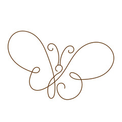 Butterfly Continous Line Drawing