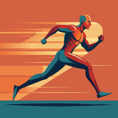 man running on the road