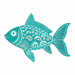 vector illustration of a fish