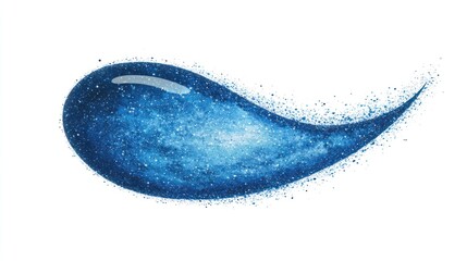 Obraz premium Cosmic Blue Liquid Swirl on White