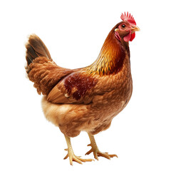 Fototapeta premium Brown Chicken on Transparent Background