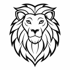 Obraz premium lion head vector illustration