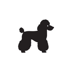 black silhouette of a puppy