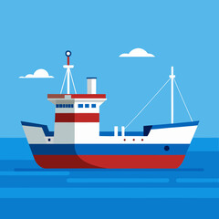 Fototapeta premium fishing boat in the sea