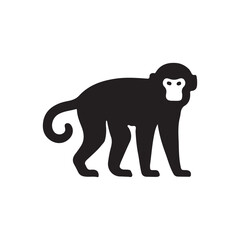 silhouette of a monkey