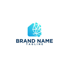 Fototapeta premium dualmeaning- home and technology logo concept